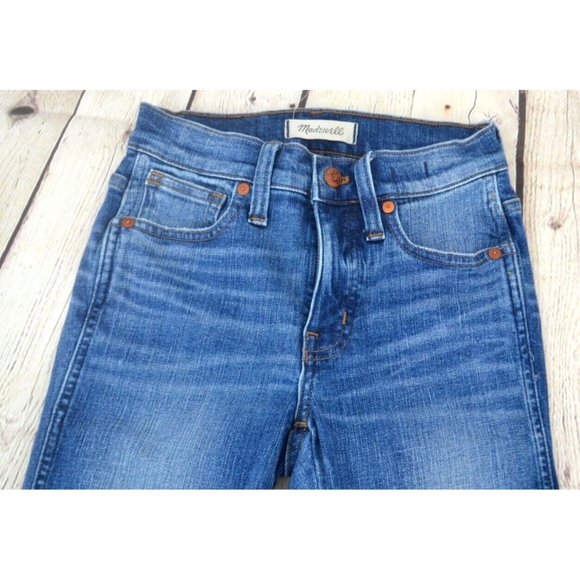 MADEWELL Women's 9" High Rise Skinny Jeans SIZE 23‎ Blue - Picture 5 of 8